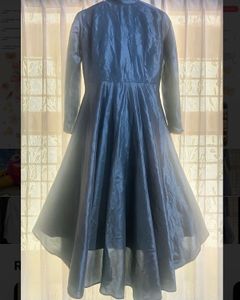 Grey-Blue High-Low Dress
