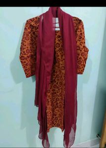Velvet Design Kurti Set