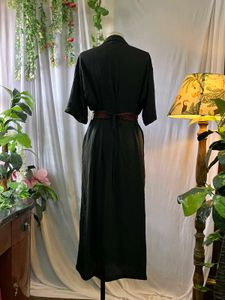 rareism black shirt dress with belt