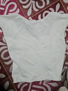White Top Sqaure Neck