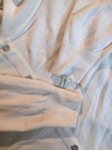 White Knit Sweater Detail