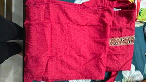 Red Embroidered Kurta