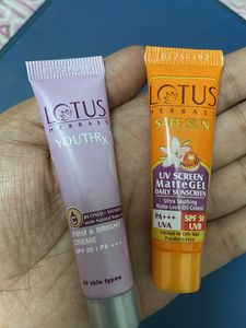 Combo of Lotus Herbals Sunscreen &amp; Face Creme