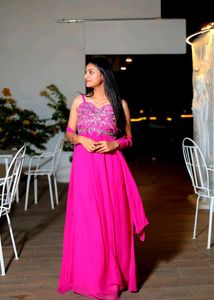 Elegant Pink Ethnic Gown