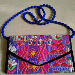 Embroidery Sling Handbag