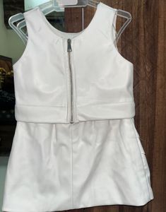 White Dress Skirt Nd Top