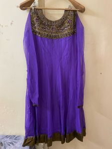 Purple Embroidered dress
