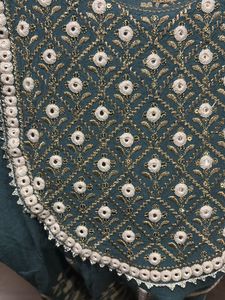 Teal Embroidered Indian Suit Set
