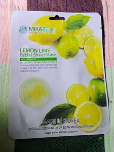 Mirabelle Lemon Lime Facial Sheet Mask
