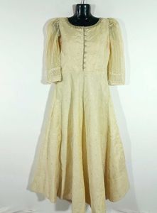 Cream Embroidered Kurta For Women's