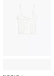White Cutout Bow Top