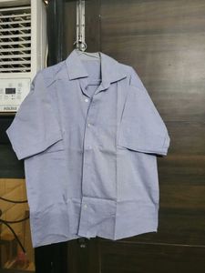 Light Blue Short Sleeve Button Down shi