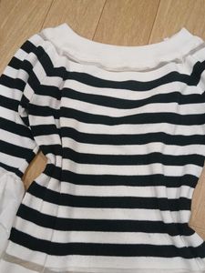 Striped Black &amp; White Top