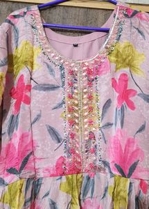 DESIGNER KURTI WITH FLAIR SKIRT