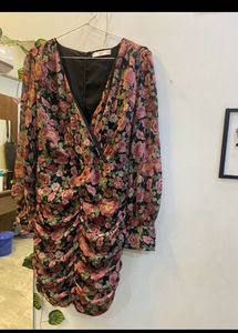 Mango Floral Mini Dress