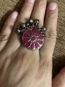 Magenta adjustable Ring