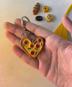 Pizza 🍕 Heart Keychain