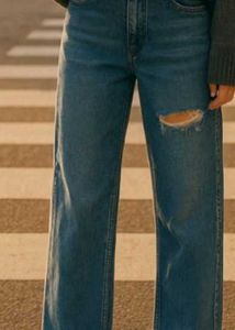 Ripped Wide Leg Jeans