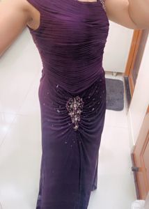 Wine Color Beautiful Floor length Dress