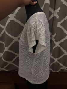 White Sheer Pocket Tee