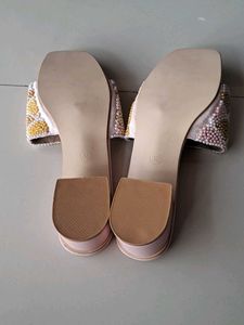 Colourful Beaded Small Heels ( NO B9X )