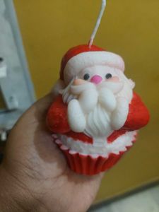 Festive Santa Claus Candle