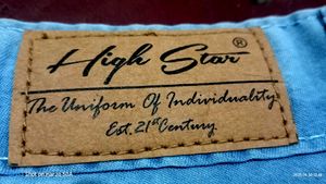 Light Blue Wide-Leg Jeans with Racing Stripe