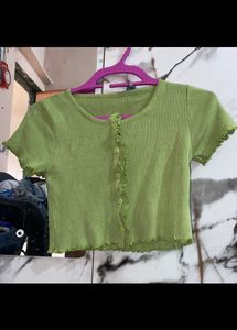 Pinterest Green Crop Top