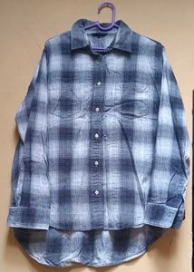 Black Plaid Flannel Korean Oversized Shirt