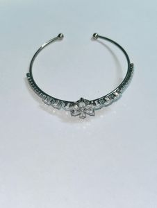 Silver Cuff Bracelet with Gemstones