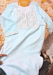 💙Light Blue Sequenced Kurti💙