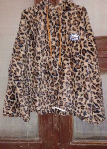 Leopard Print Faux Fur Coat