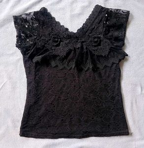 Black Lace Top