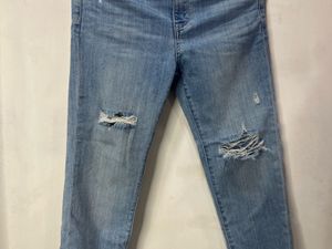 Ripped Hem Jeans