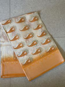 Pure Cotton Printed Sari | No Blouse Piece