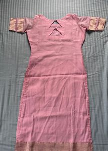 Pink Cotton Kurta