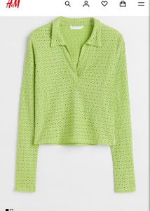 H&M light green beach full sleeve top