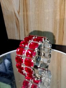 Original Glass Stone Breslet Red Color