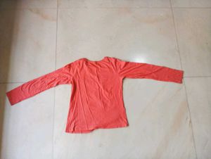 Hello Around The World - Peach Full Sleeve Top