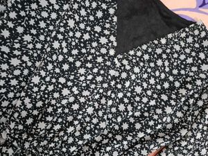 Patterned Black & White Dress