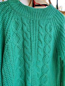 Turquoise Cable Knit Sweater (New)
