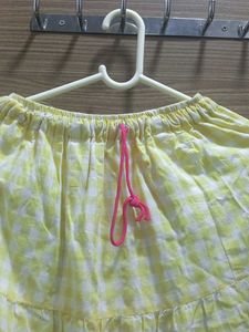 Yellow Checkered Skirt