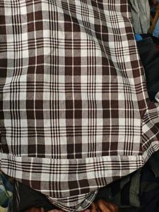 Brown Plaid Casual Shirt