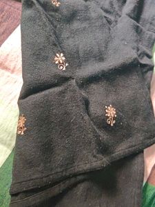 Embroidered Black Kurti Tunic