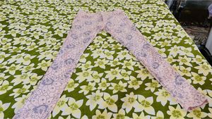 Pink Floral Jeans