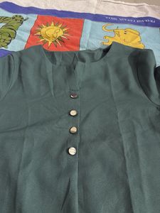 Green Button-Down Top