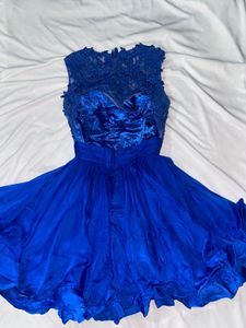 La Femme Royal Blue Cocktail Dress