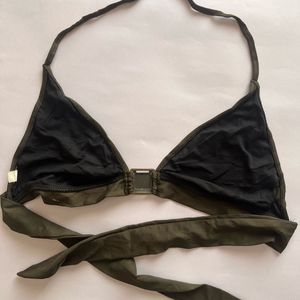 Olive Halter Bikini Top