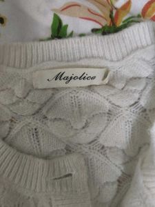 Elegant White Knit Cardigan