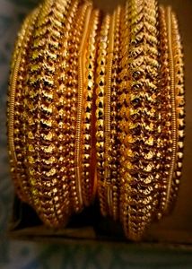 Gold Plated Bangles Pack Of 2